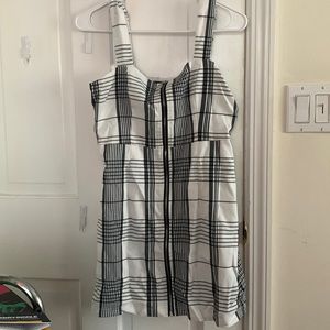 Black and white plaid summer dress
